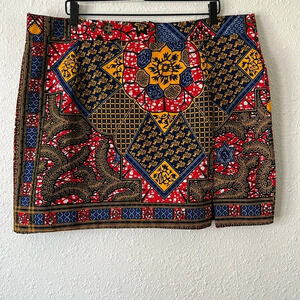 Grass Fields Printed Mini Skirt Size 20